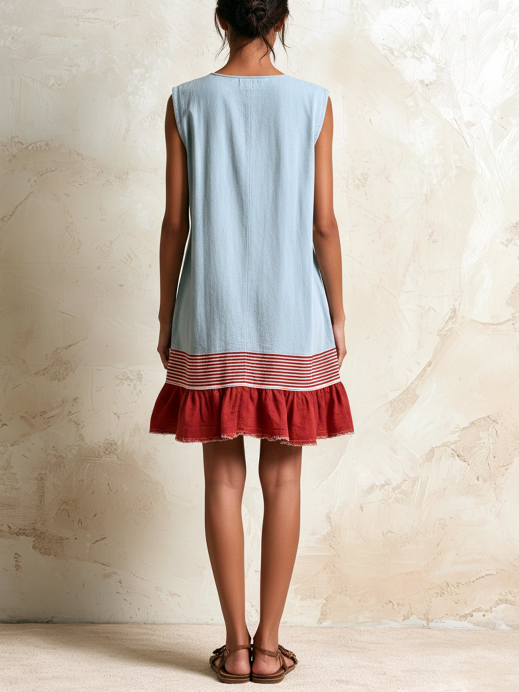 Cassiana™ | Sleeveless Ruffle Hem Shift Dress