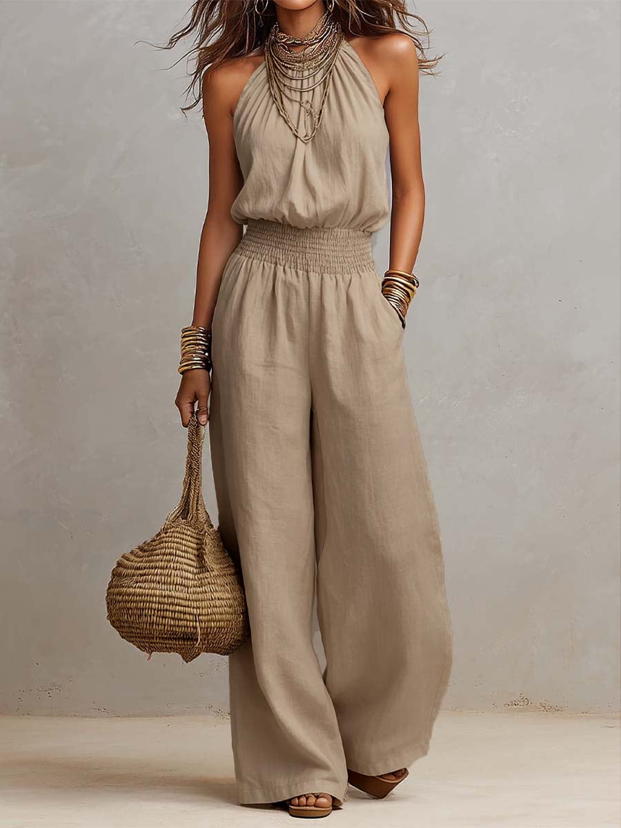 Vivienne | Linen Wide Leg Jumpsuit