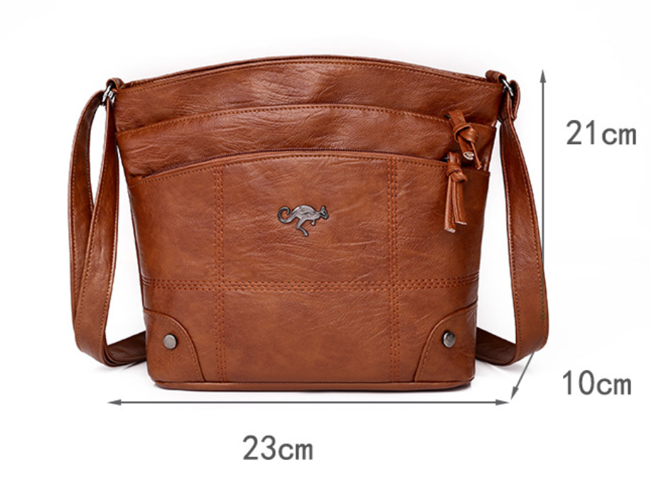 Silvia | Crossbody Kangaroo Emblem Bag