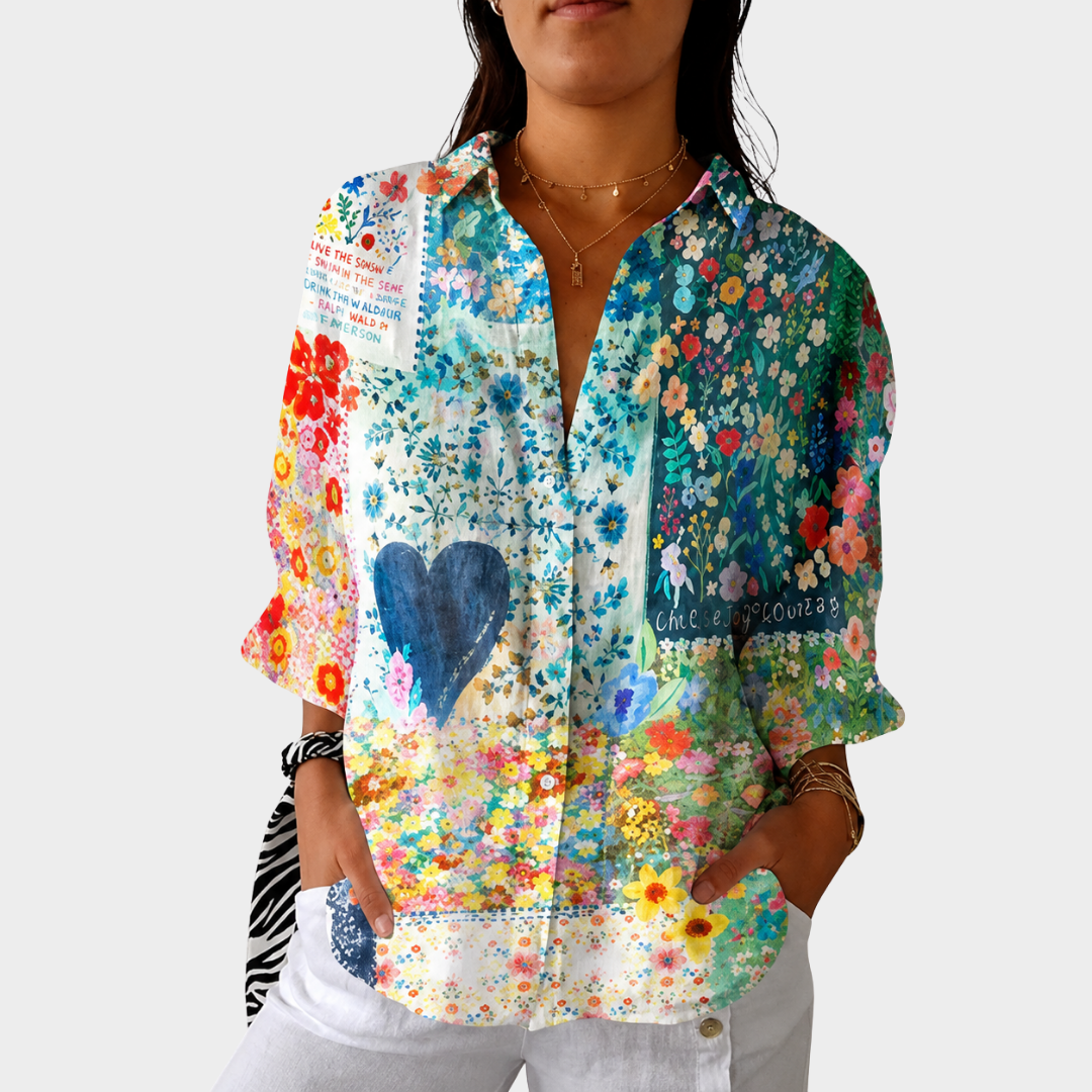 Lightweight and Colorful Printed Blouse