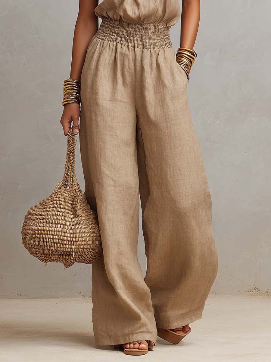 Vivienne | Linen Wide Leg Jumpsuit