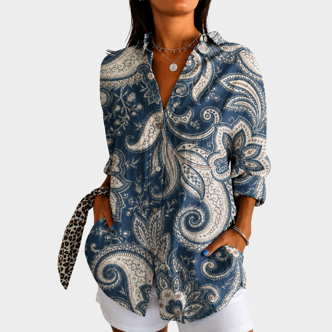 Coastal Paisley Grace Blouse