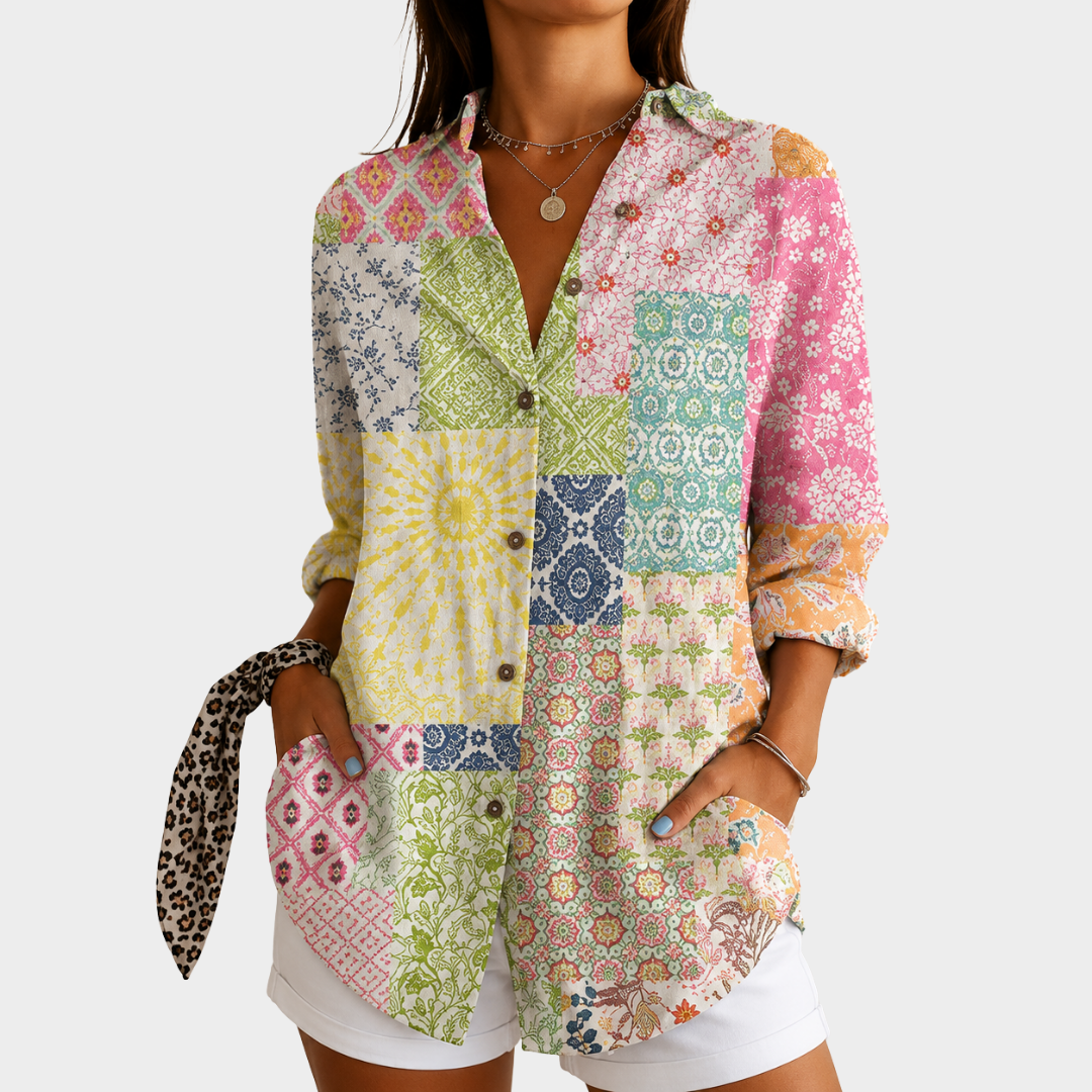 Patchwork Sunshine Garden Blouse