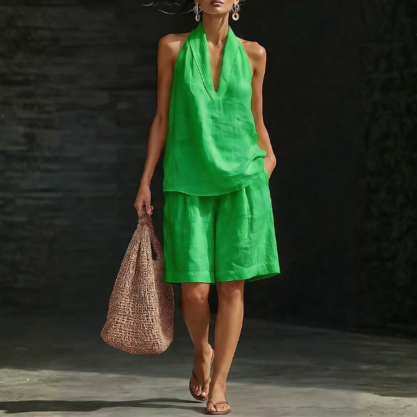 Minimalist Old-money Style Halter-Set
