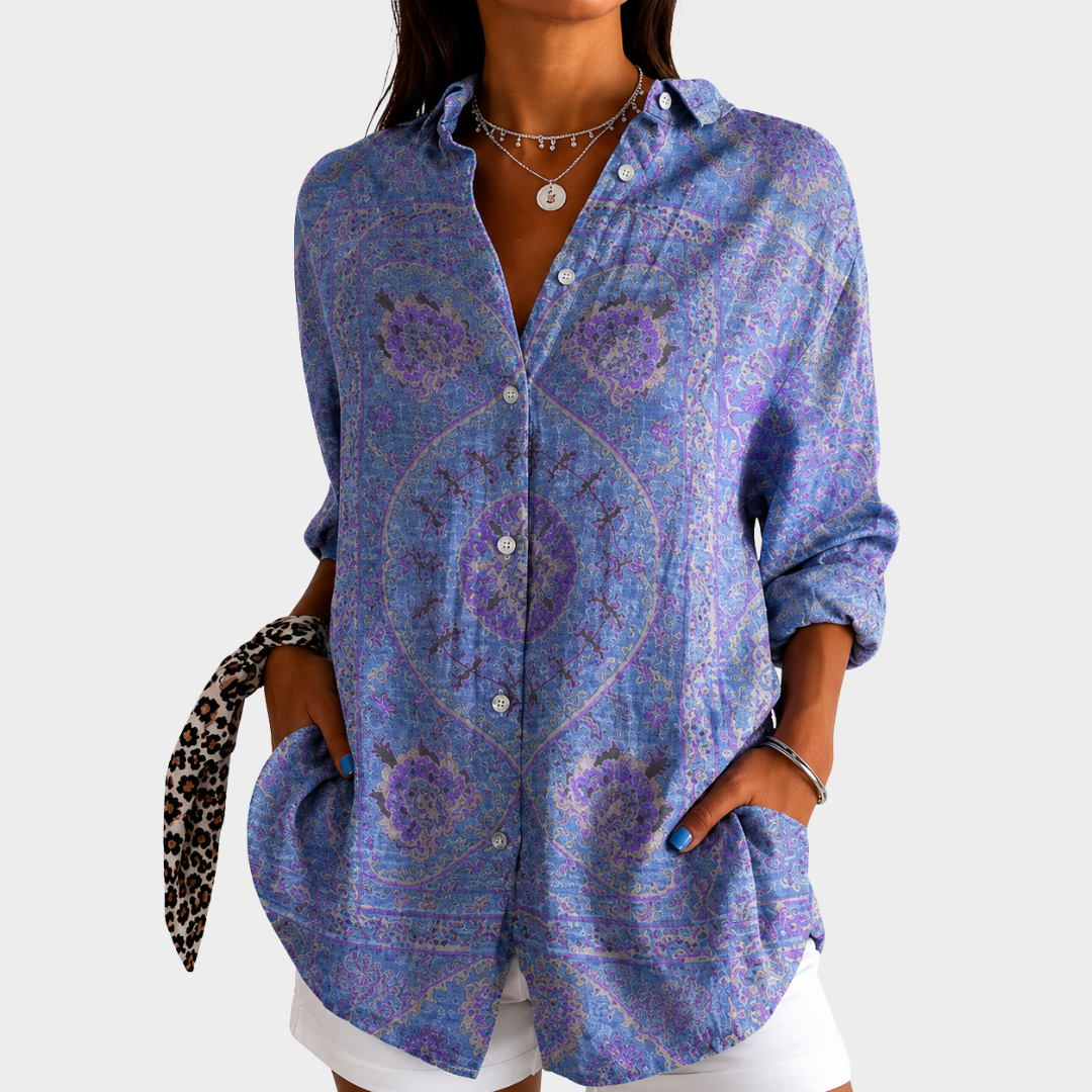 Lavender Mosaic Grace Blouse