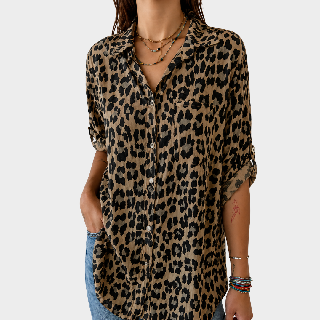 Safari Chic Relaxed Blouse