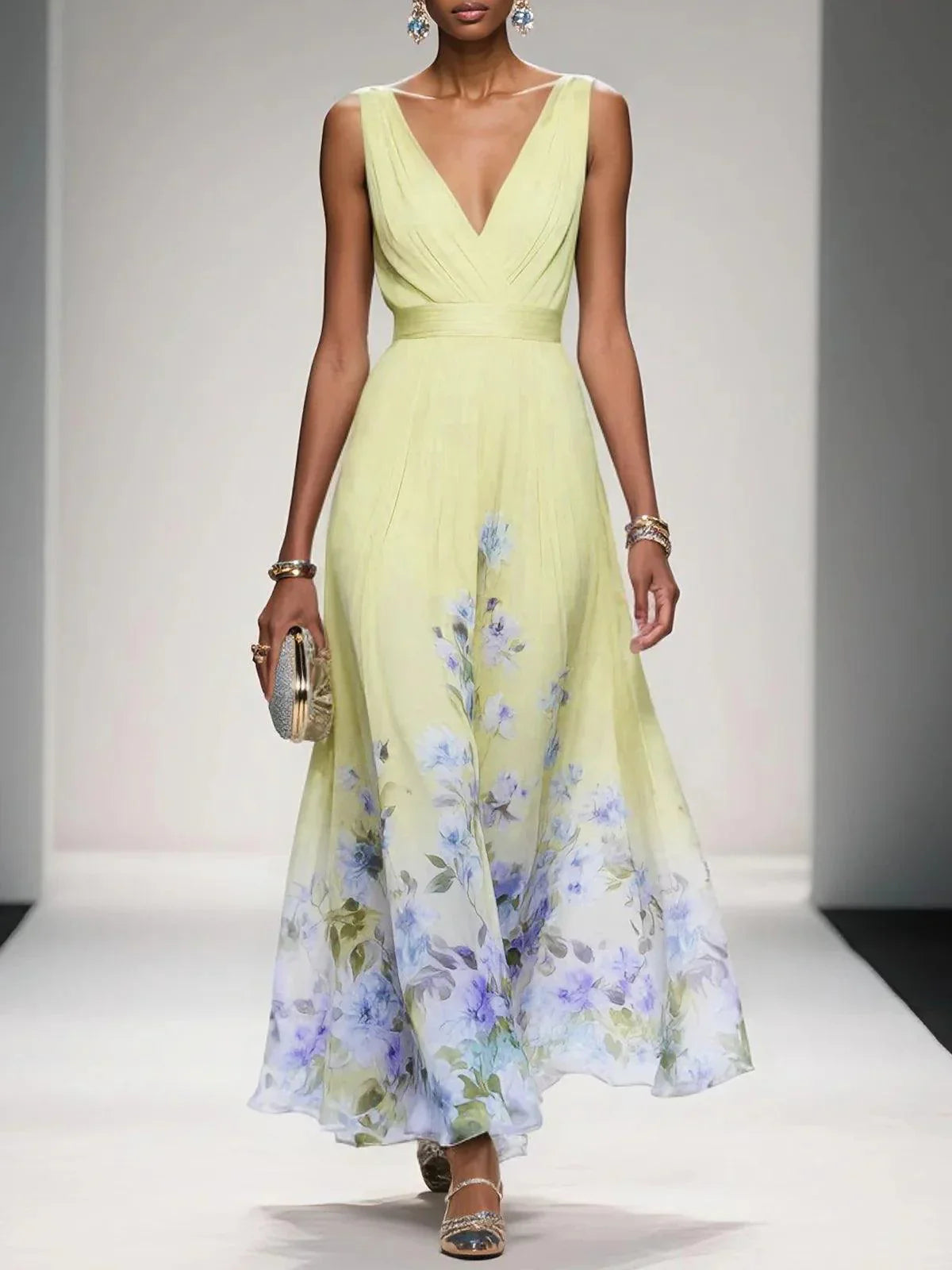 Mica | Sleeveless A Maxi Dress