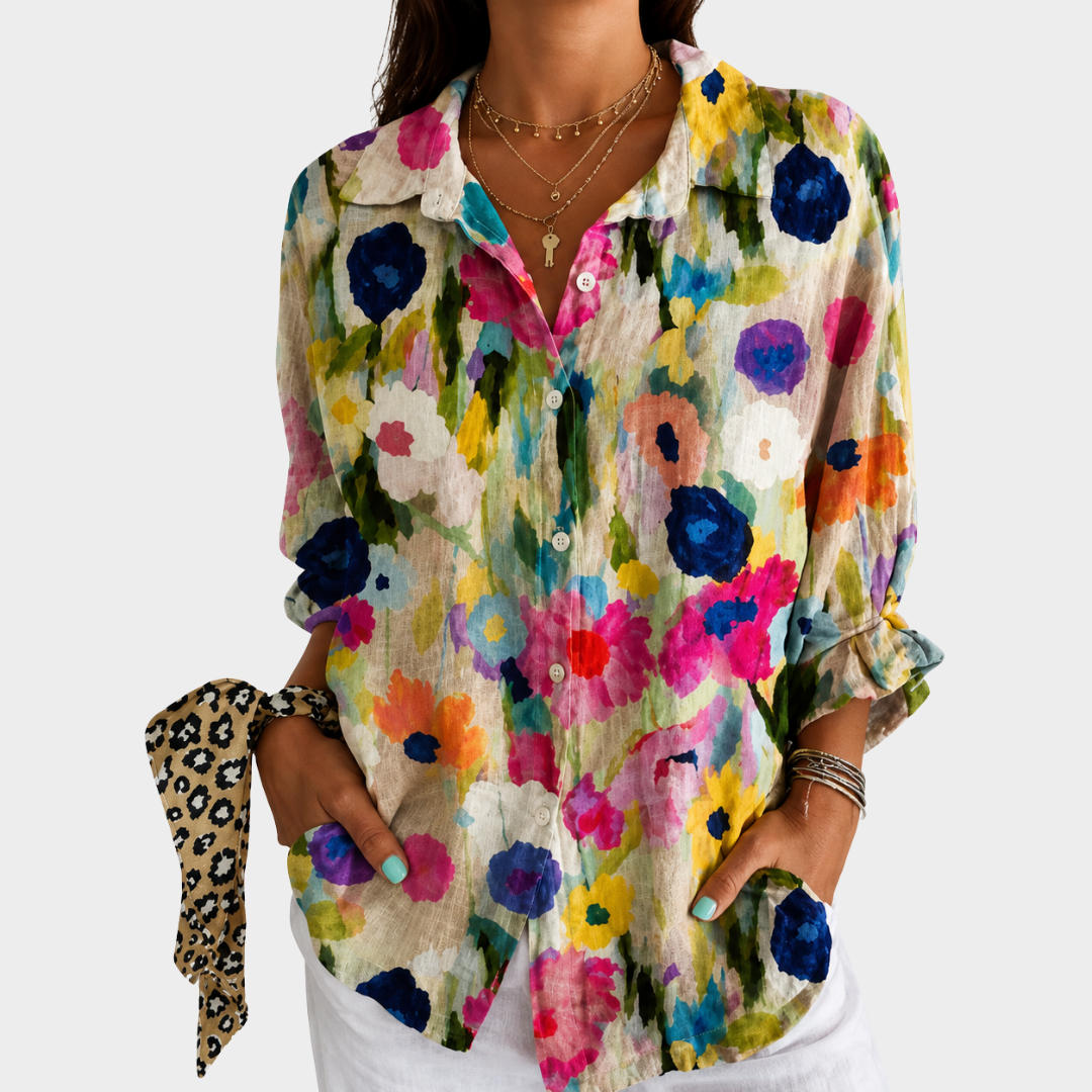 Watercolor Meadow Bloom Blouse