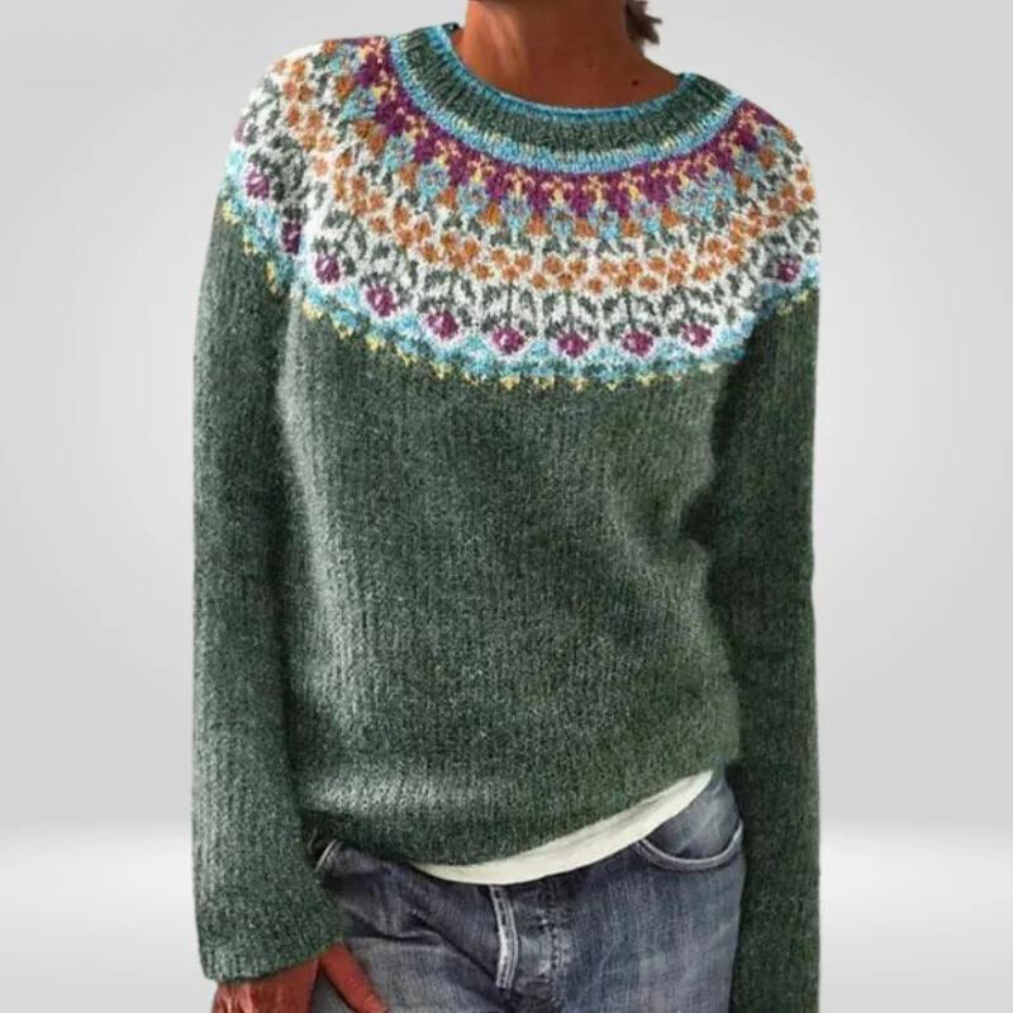 Sable Nordic Knit Jumper