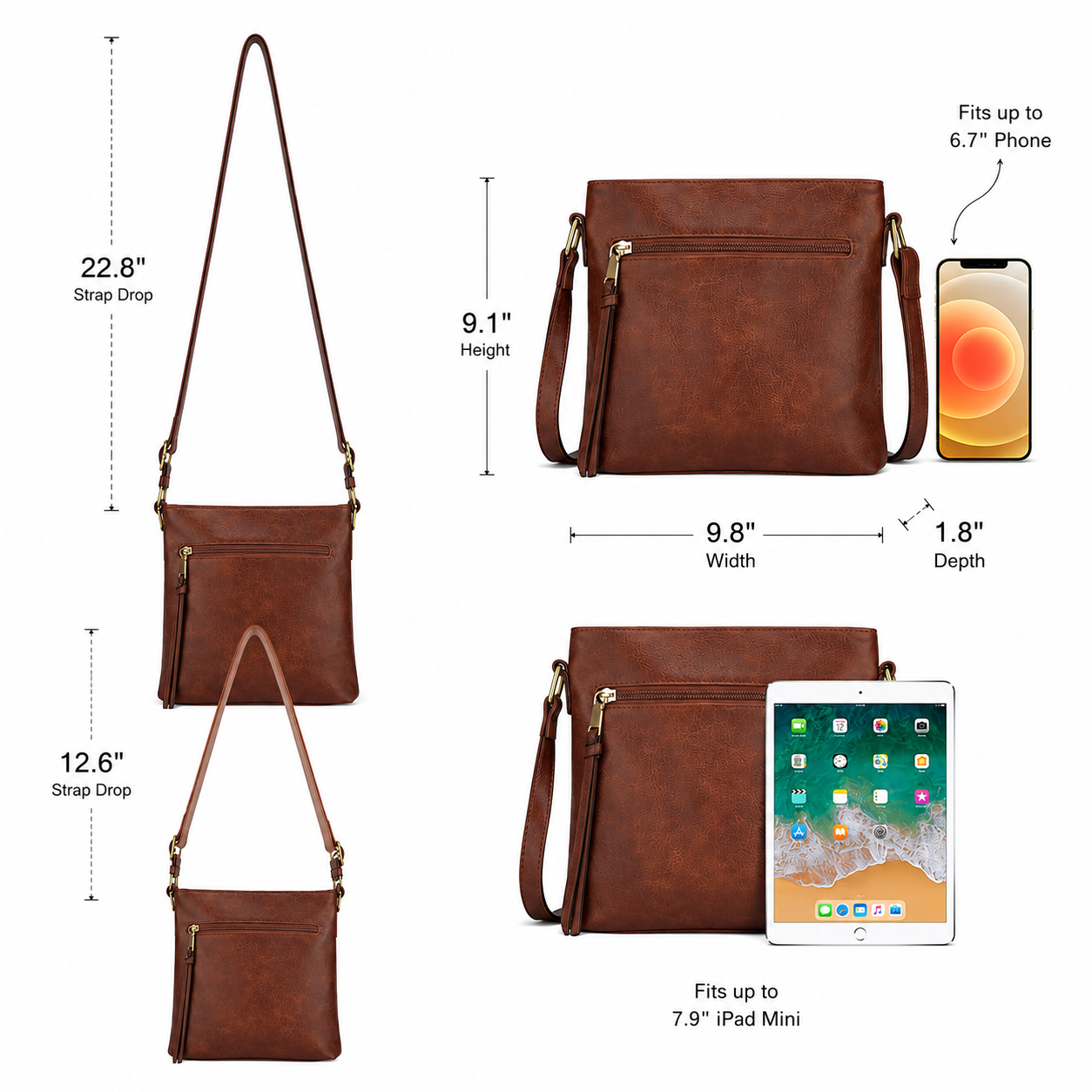 Amelia | Classic Crossbody Bag