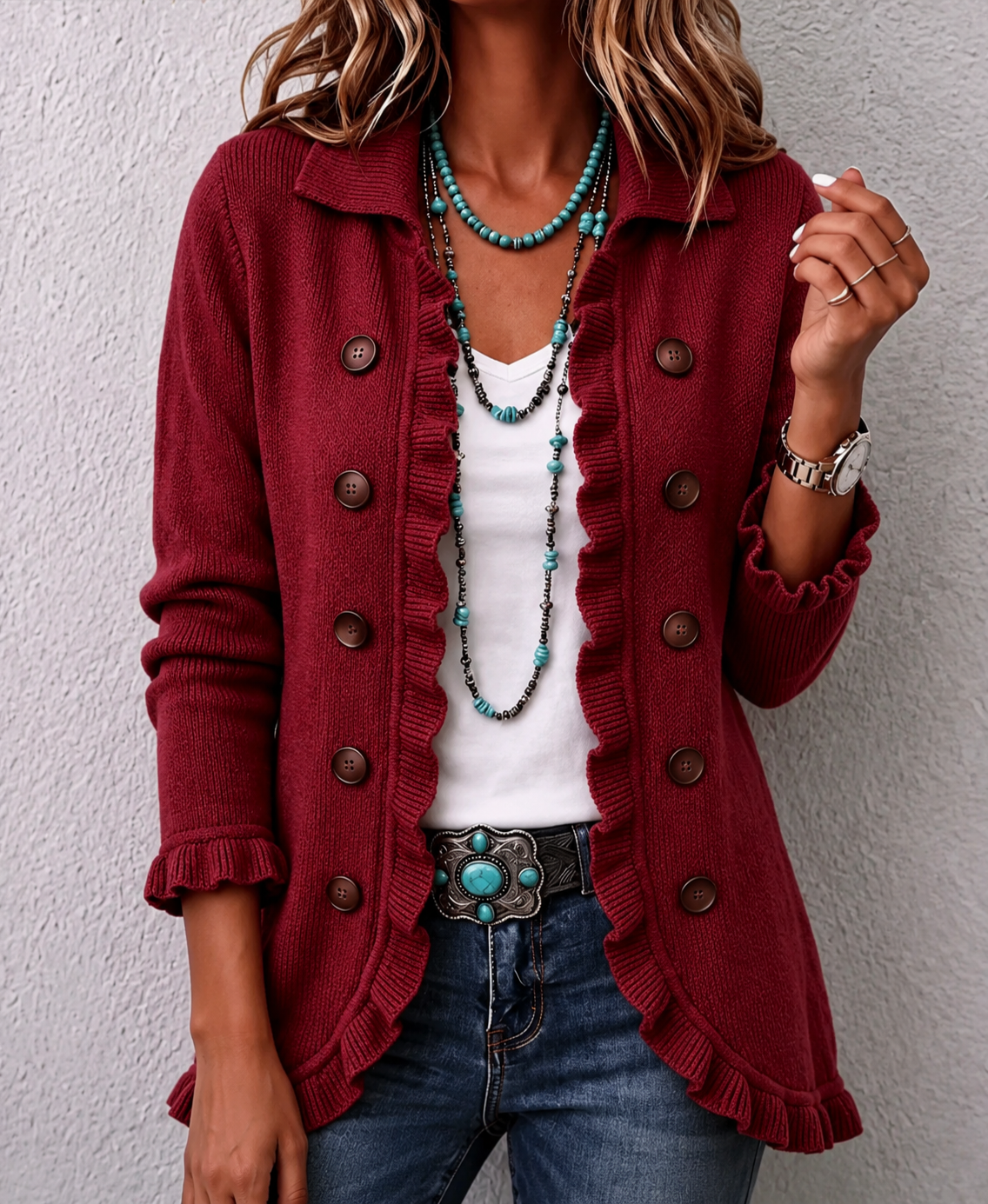 Fayrene™ | Bohemian Paisley Ruffle Jacket