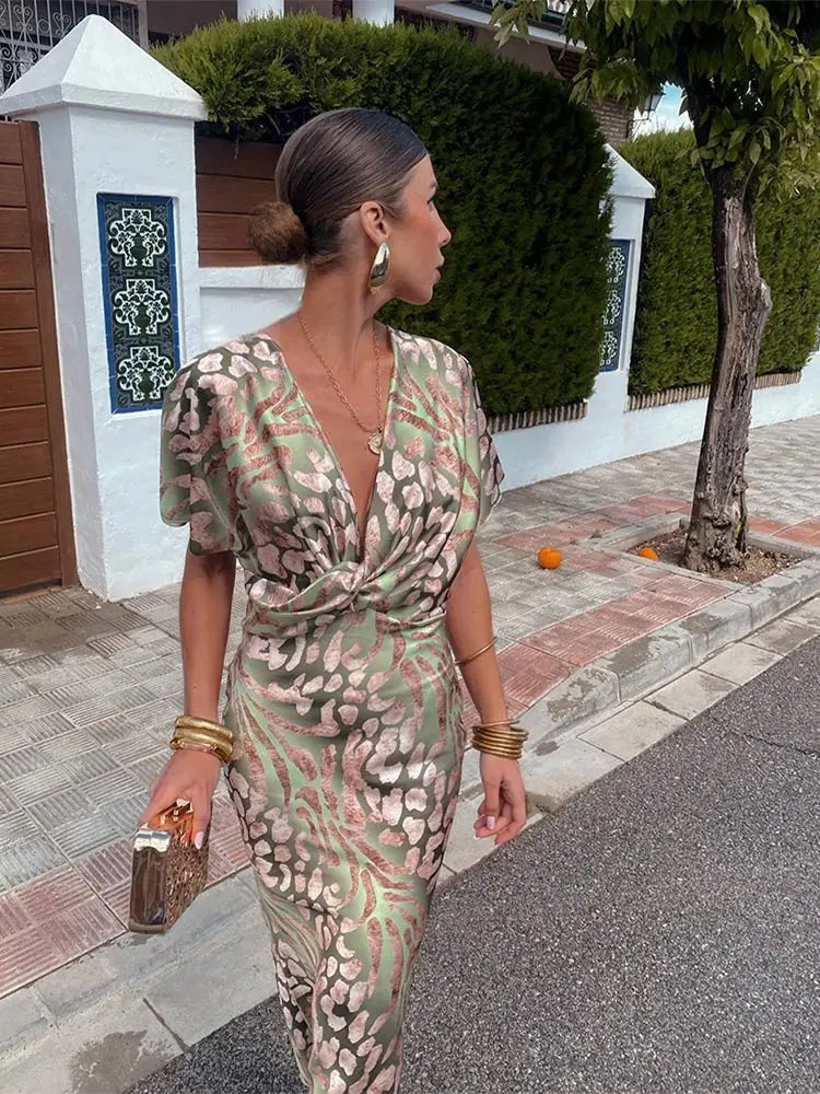 Emmeline™ - COPPER MIDI DRESS