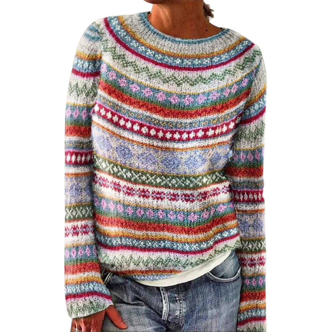 Elise Nordic Fair Isle Sweater