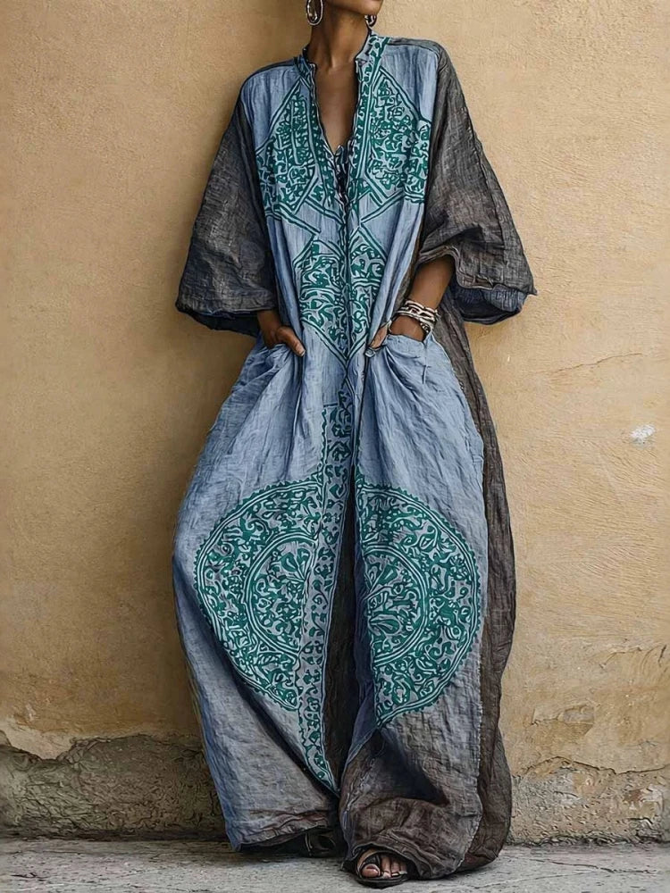 Seraphina™ | Bohemian Artisan Linen Jumpsuit