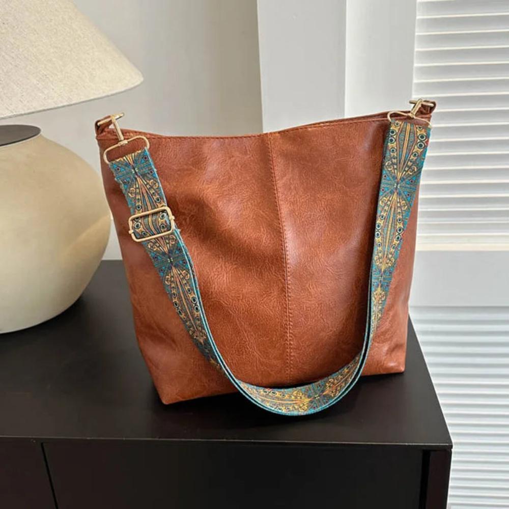 Cecilia | Wide Ethnic Strap Shoulder Bag