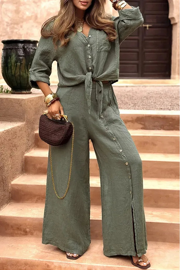The Victoria Set | Elegant Cotton-Linen Collection