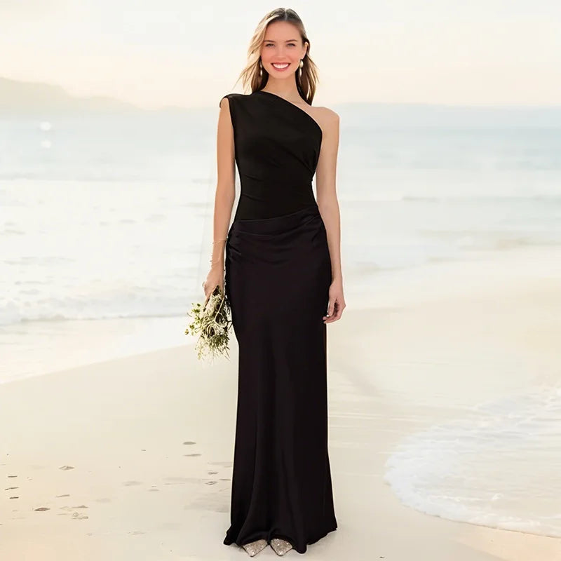 Sophia | Maxi Dress with a Guilt in Satin