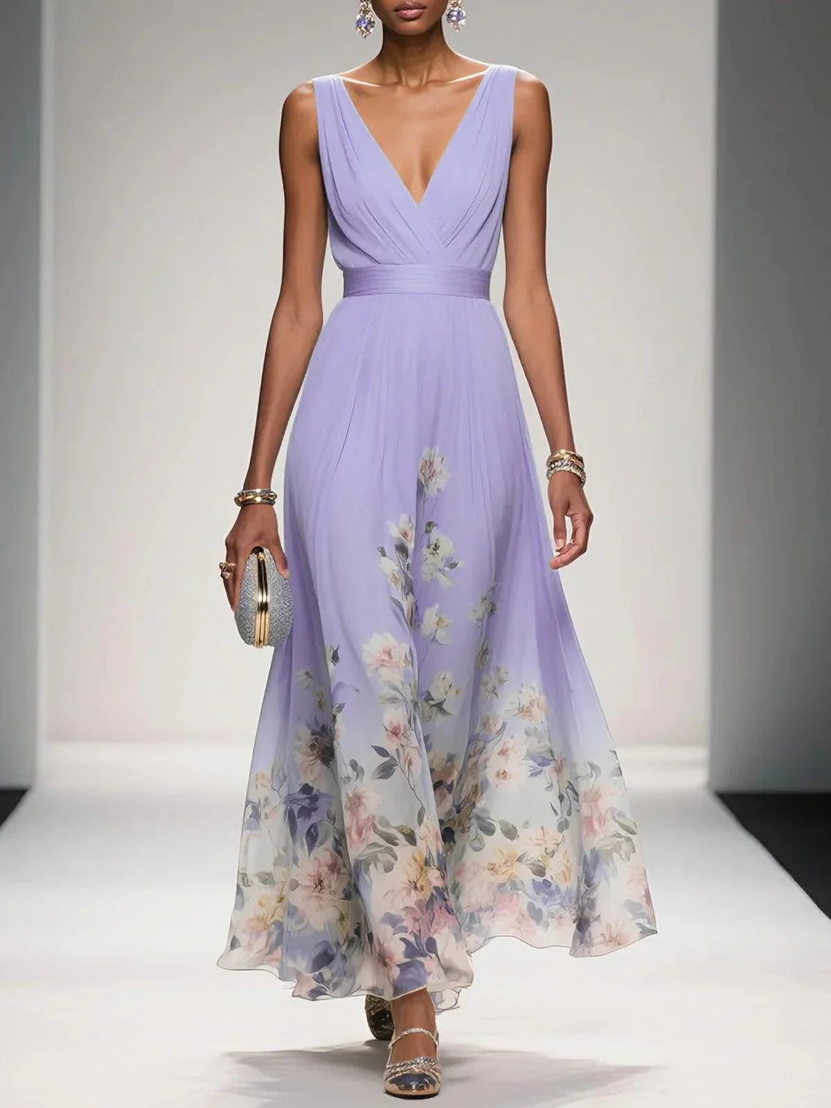 Mica | Sleeveless A Maxi Dress