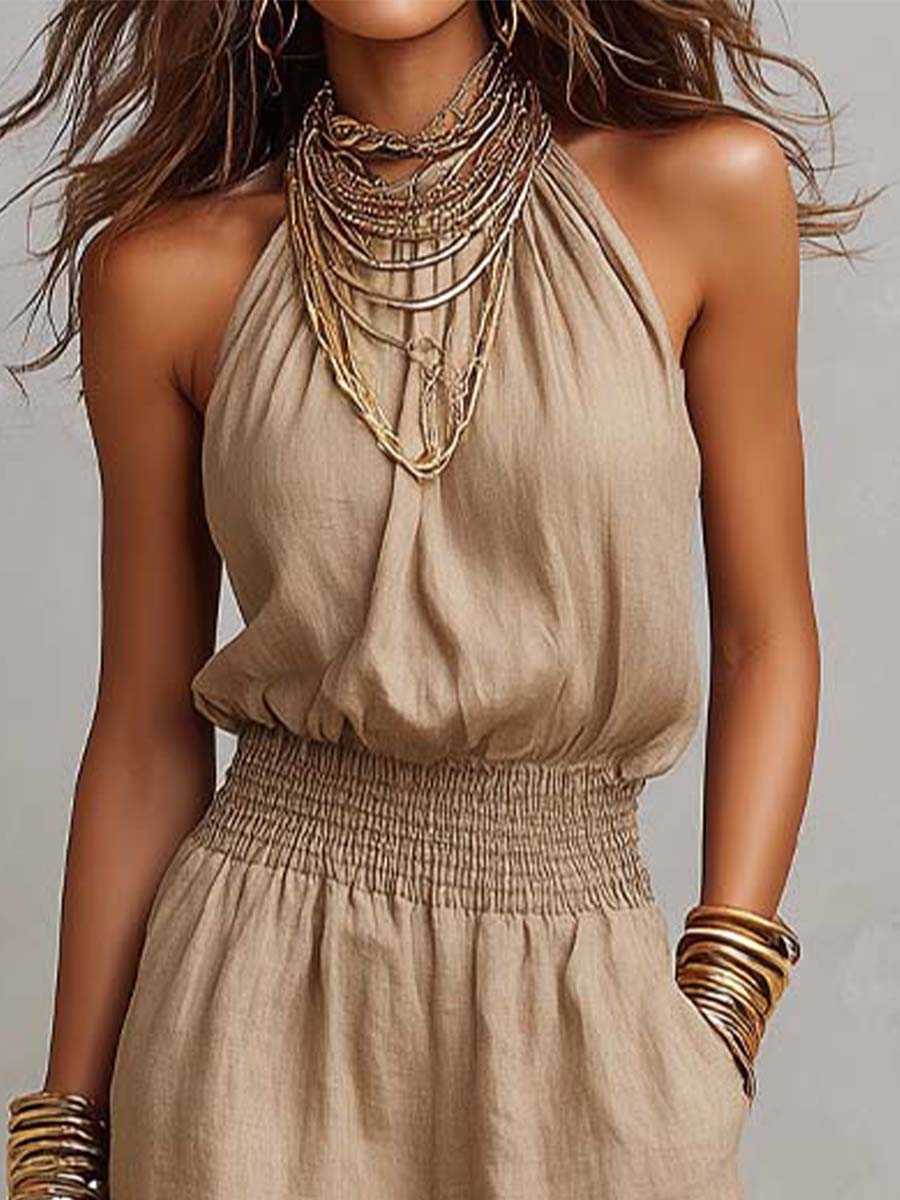 Vivienne | Linen Wide Leg Jumpsuit