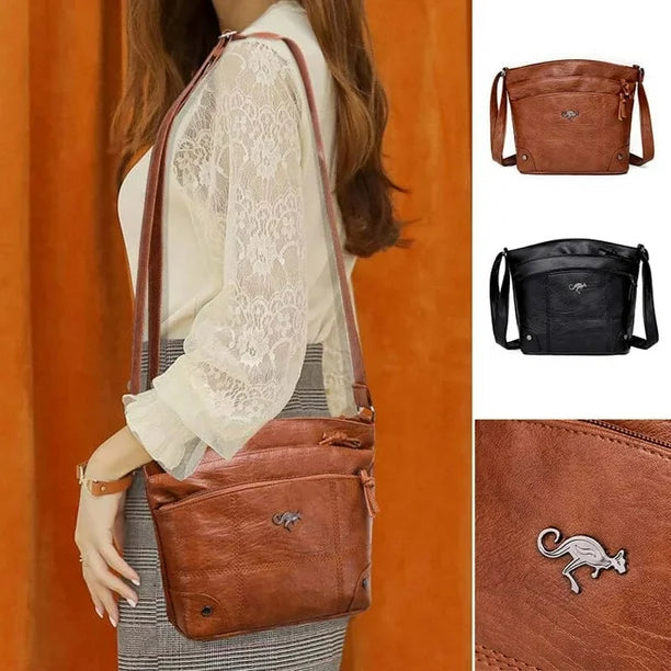 Silvia | Crossbody Kangaroo Emblem Bag