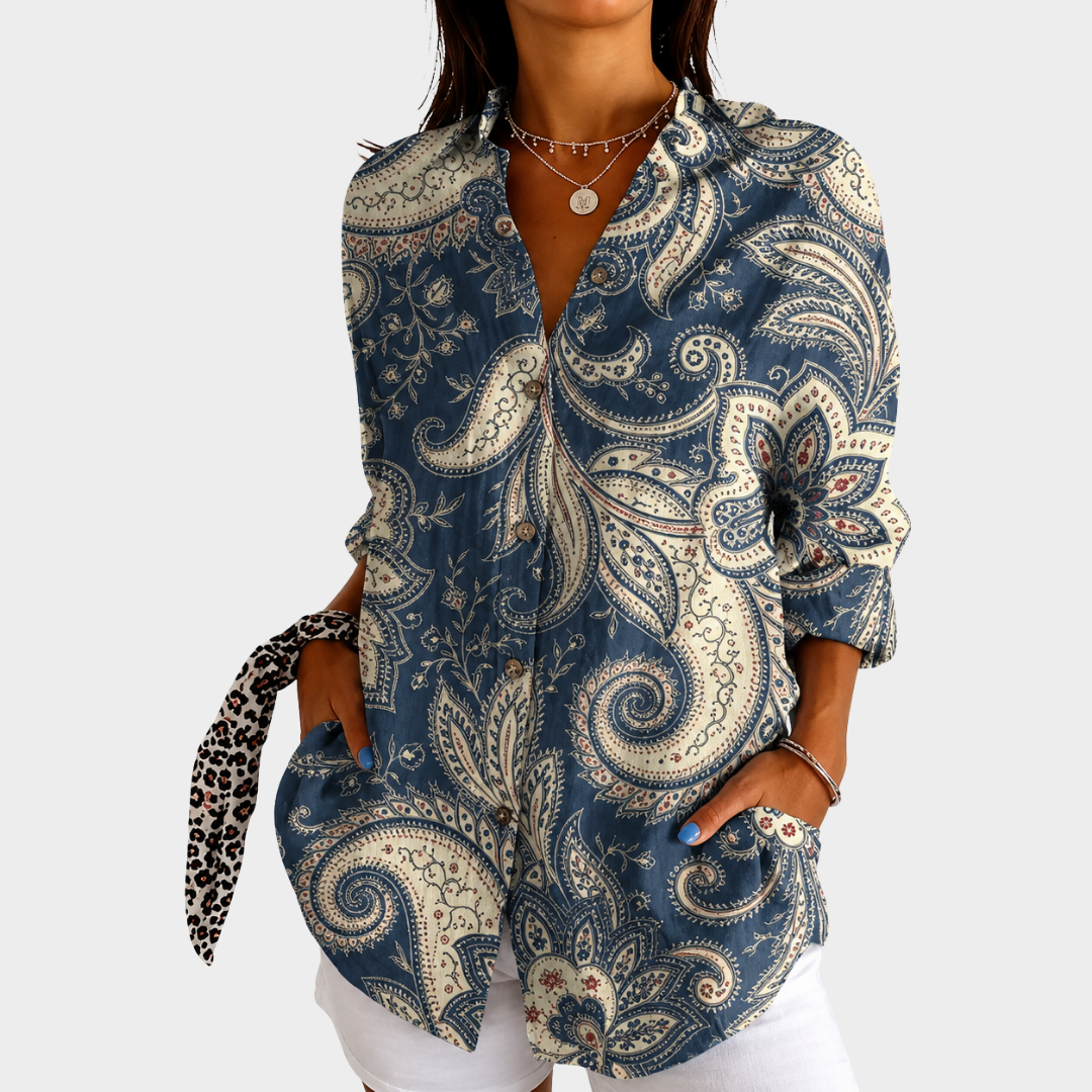 Lightweight and Colorful Blouse with Print
