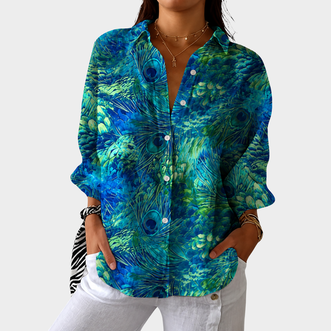 Lightweight and Colorful Printed Blouse