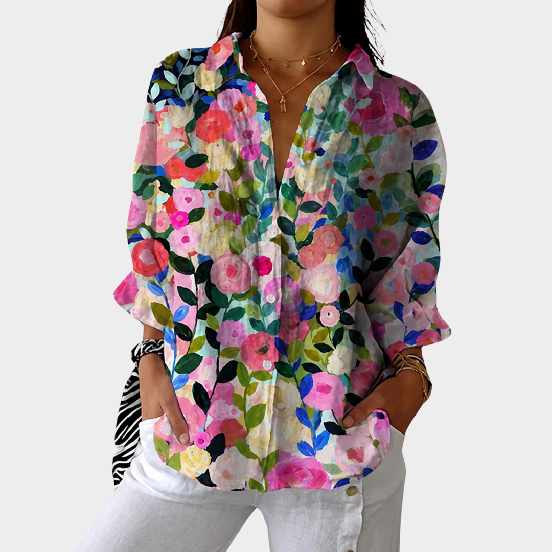 Light and colorful blouse with print