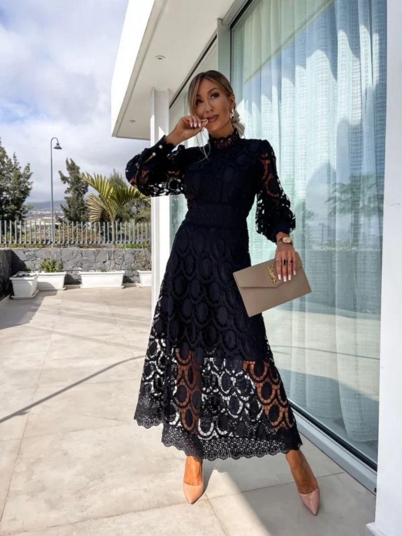 Liza™ - Black Romantic Lace Dress