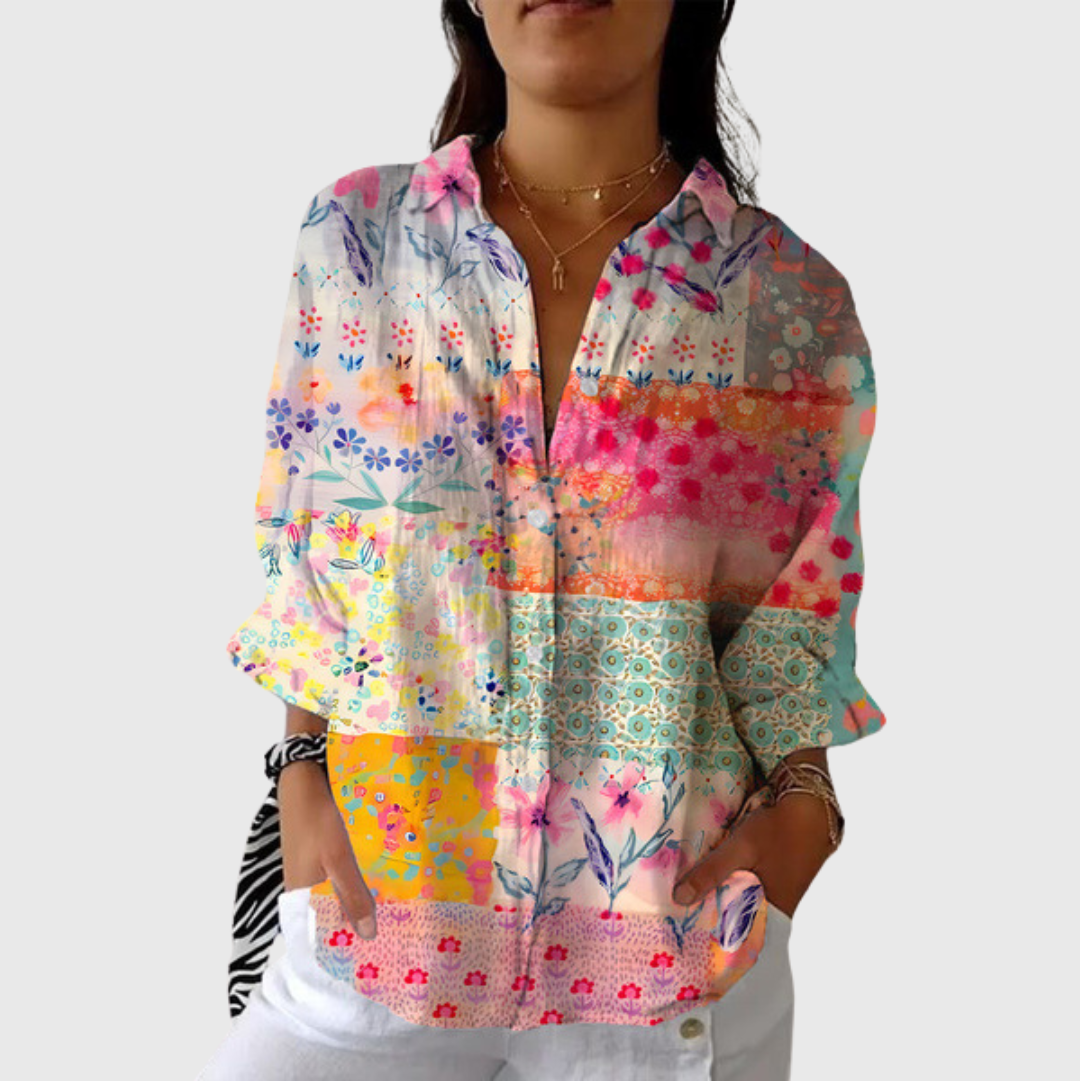 Lightweight and Colorful Blouse with Print