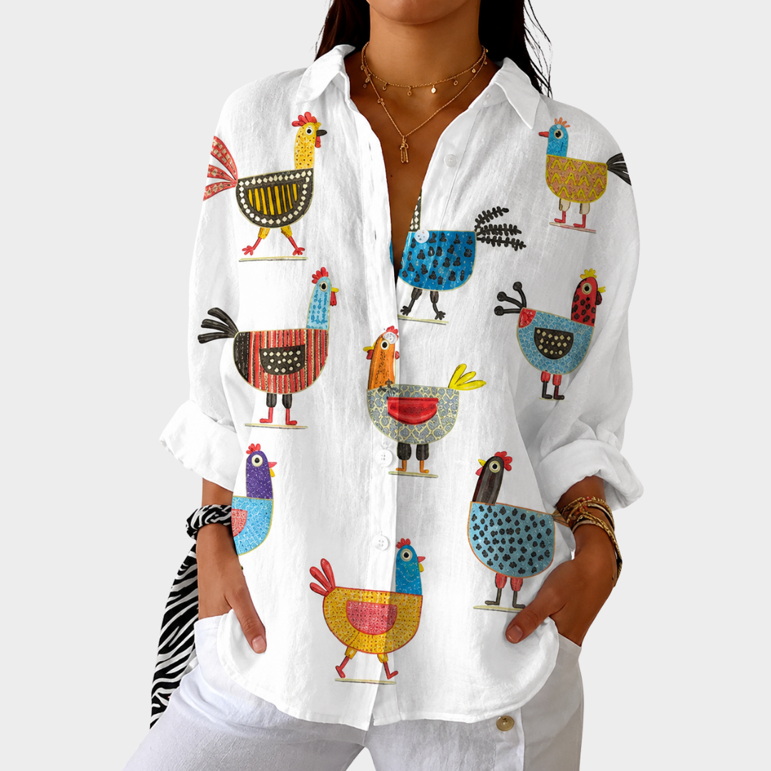 Light and Colorful Printed Blouse