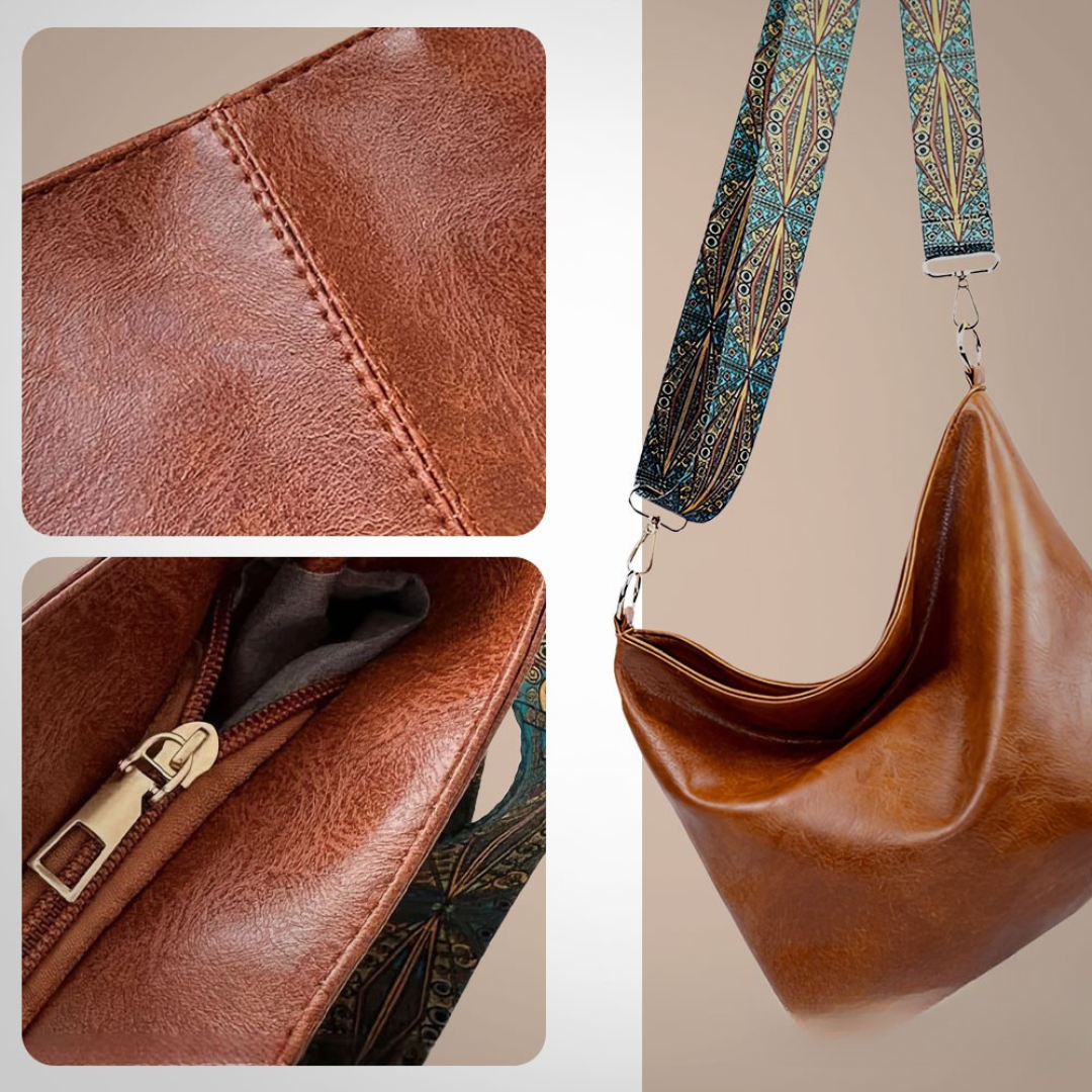 Cecilia | Wide Ethnic Strap Shoulder Bag