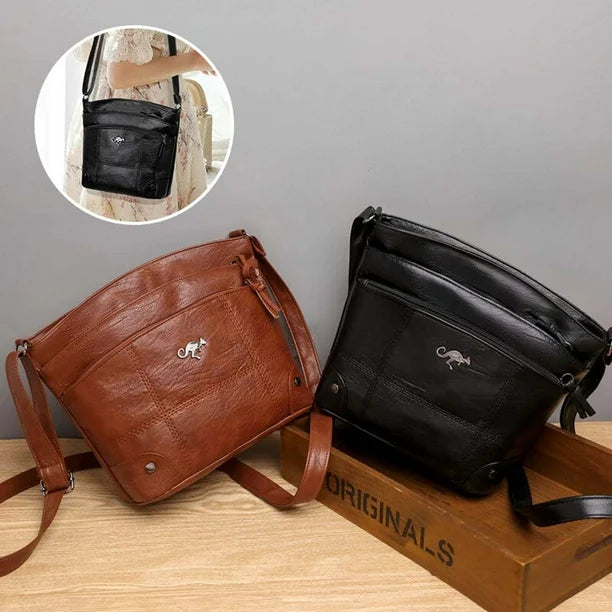 Silvia | Crossbody Kangaroo Emblem Bag