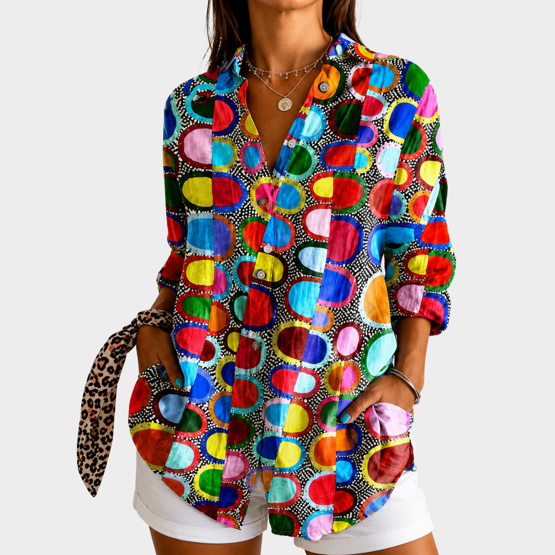Confetti Circle Joy Blouse