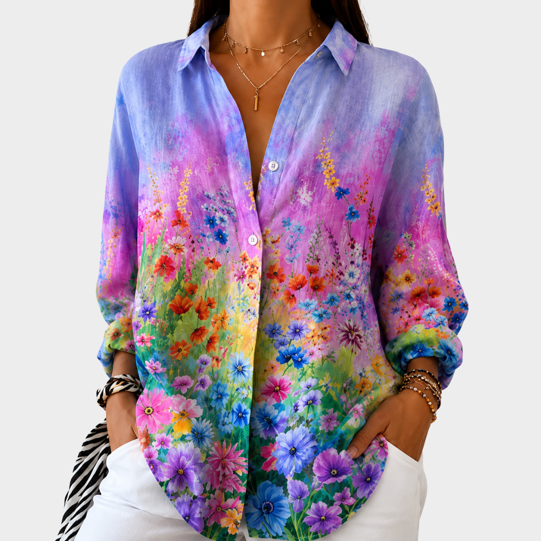 Wildflower Sunset Garden Blouse