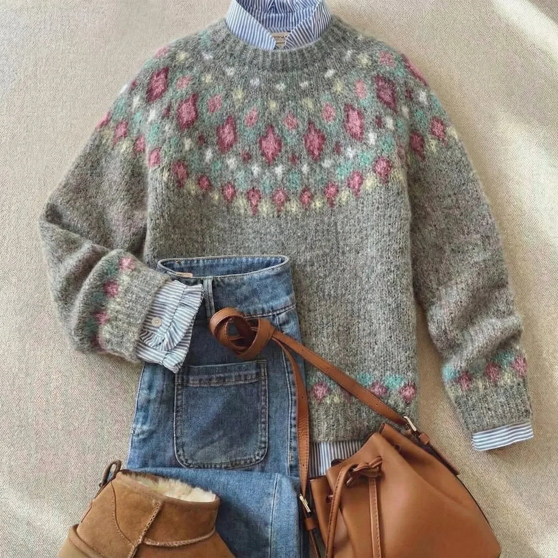 SOLARA | Chic Vintage Knit Sweater