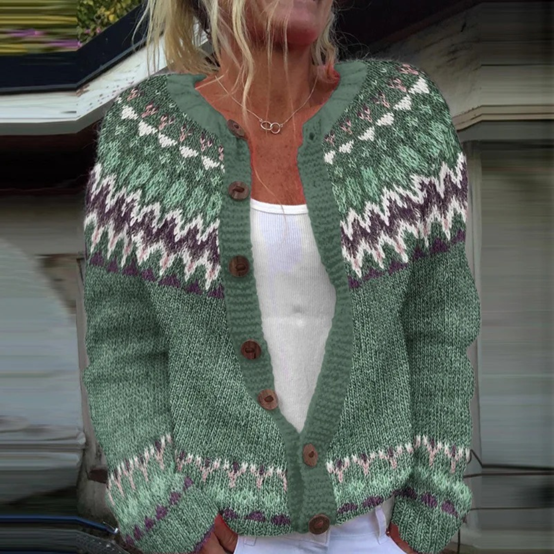 Lila Fair Isle Knit Cardigan