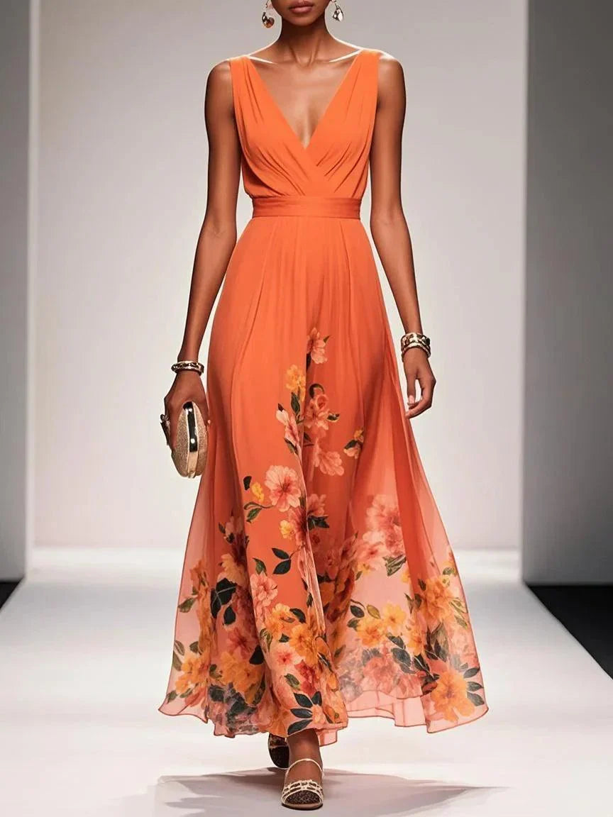 Mica | Sleeveless A Maxi Dress