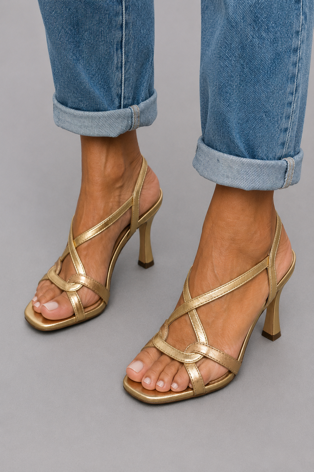 Cassie | Crossover Block Heel Sandals
