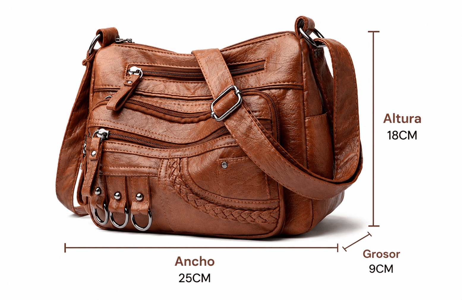 Maria | Multi-Pocket Shoulder Bag