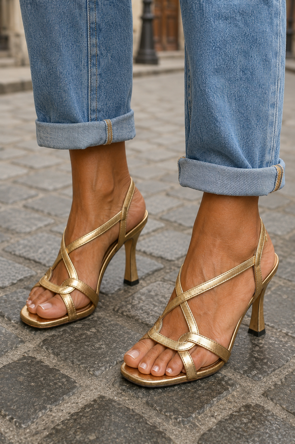 Cassie | Crossover Block Heel Sandals