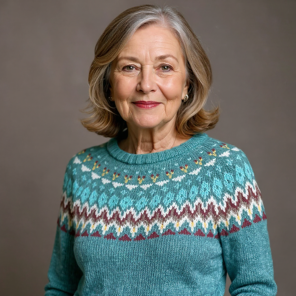 Heather Icelandic Fair Isle Sweater