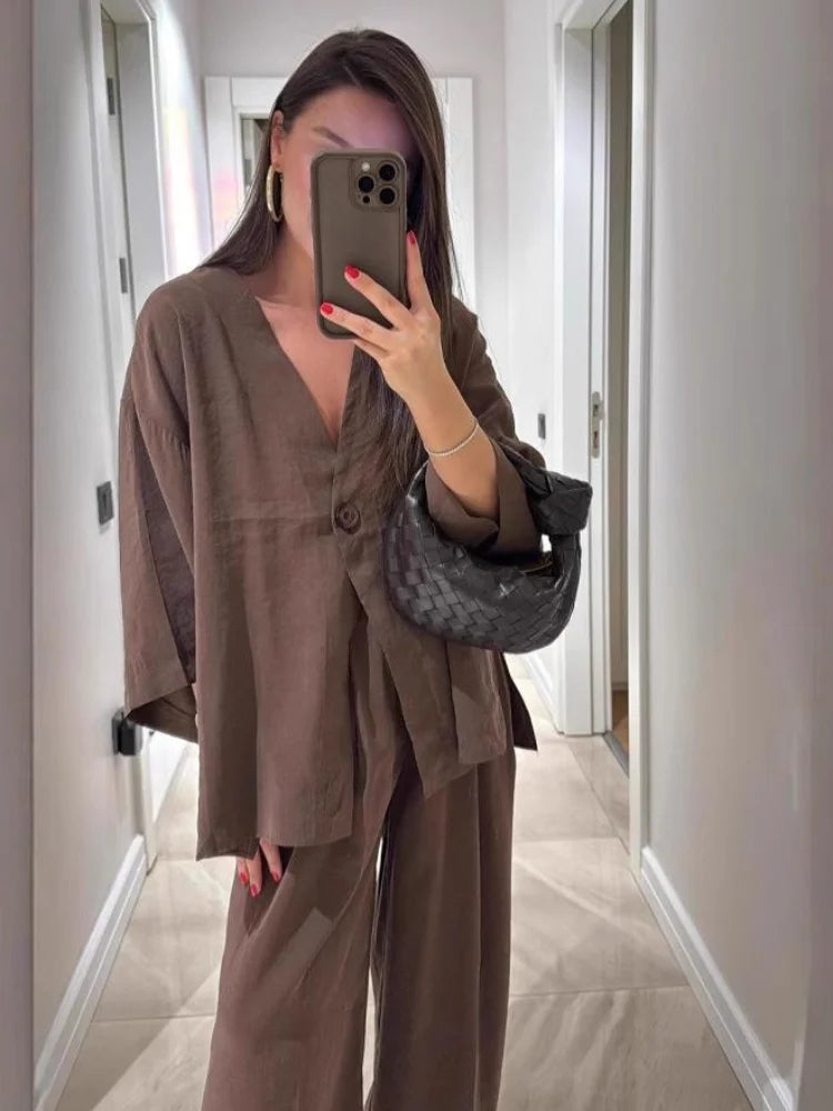 The Ava Set | Effortless Cotton-Linen Elegance