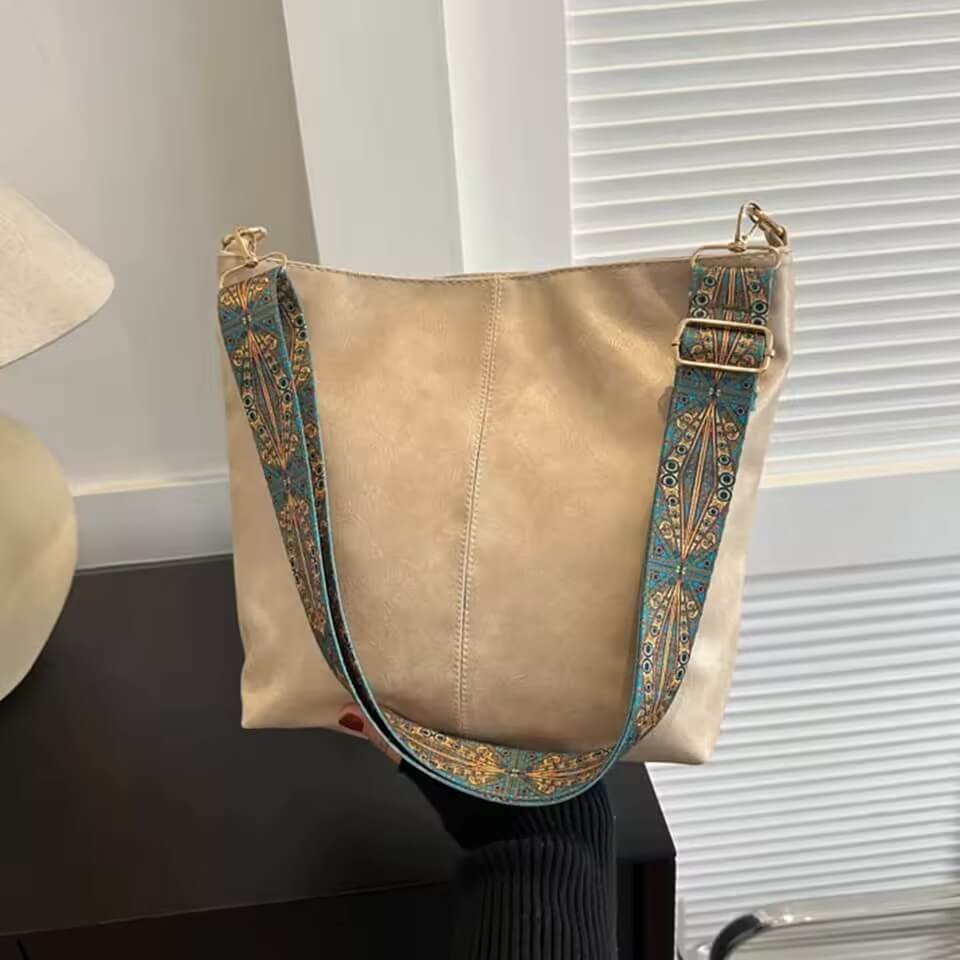 Cecilia | Wide Ethnic Strap Shoulder Bag