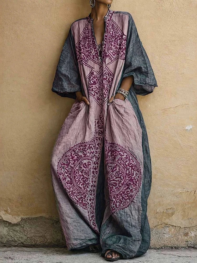 Seraphina™ | Bohemian Artisan Linen Jumpsuit
