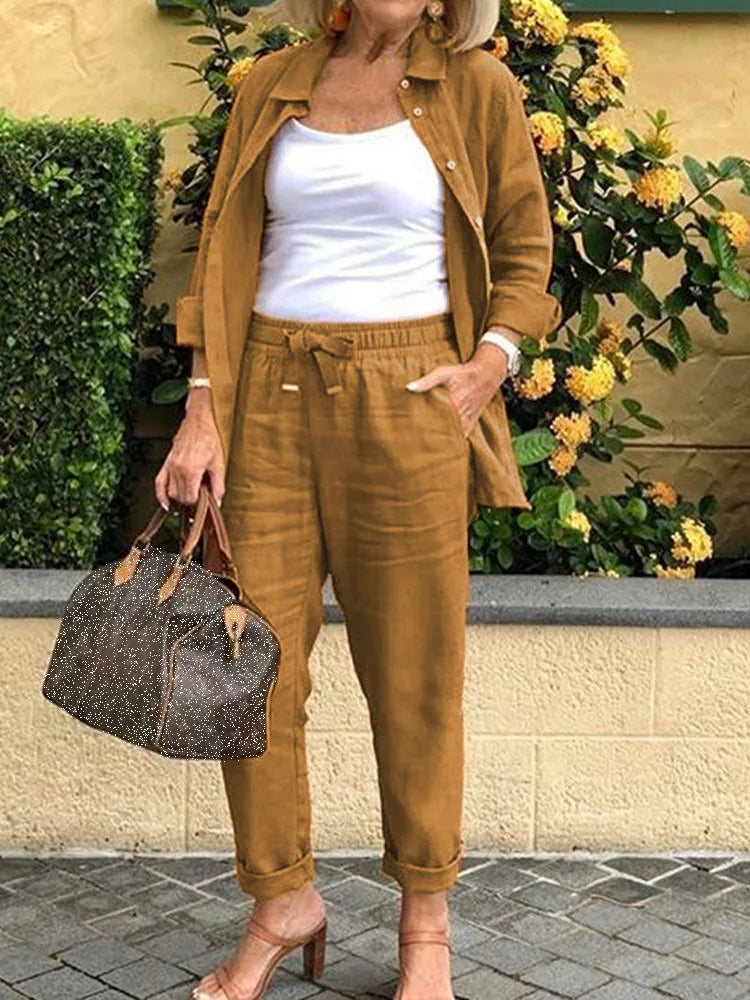 The Aspen Set | Premium Cotton-Linen Ensemble