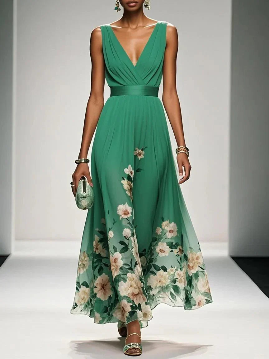 Mica | Sleeveless A Maxi Dress