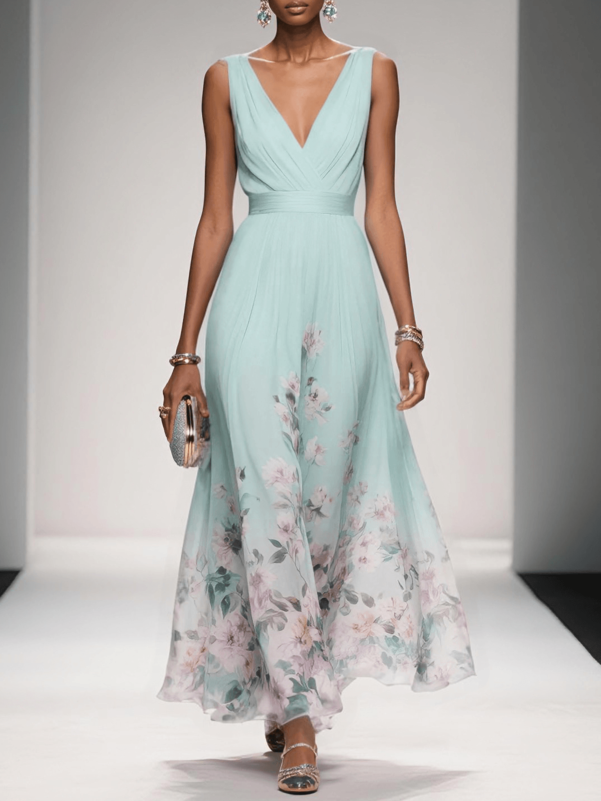 Mica | Sleeveless A Maxi Dress
