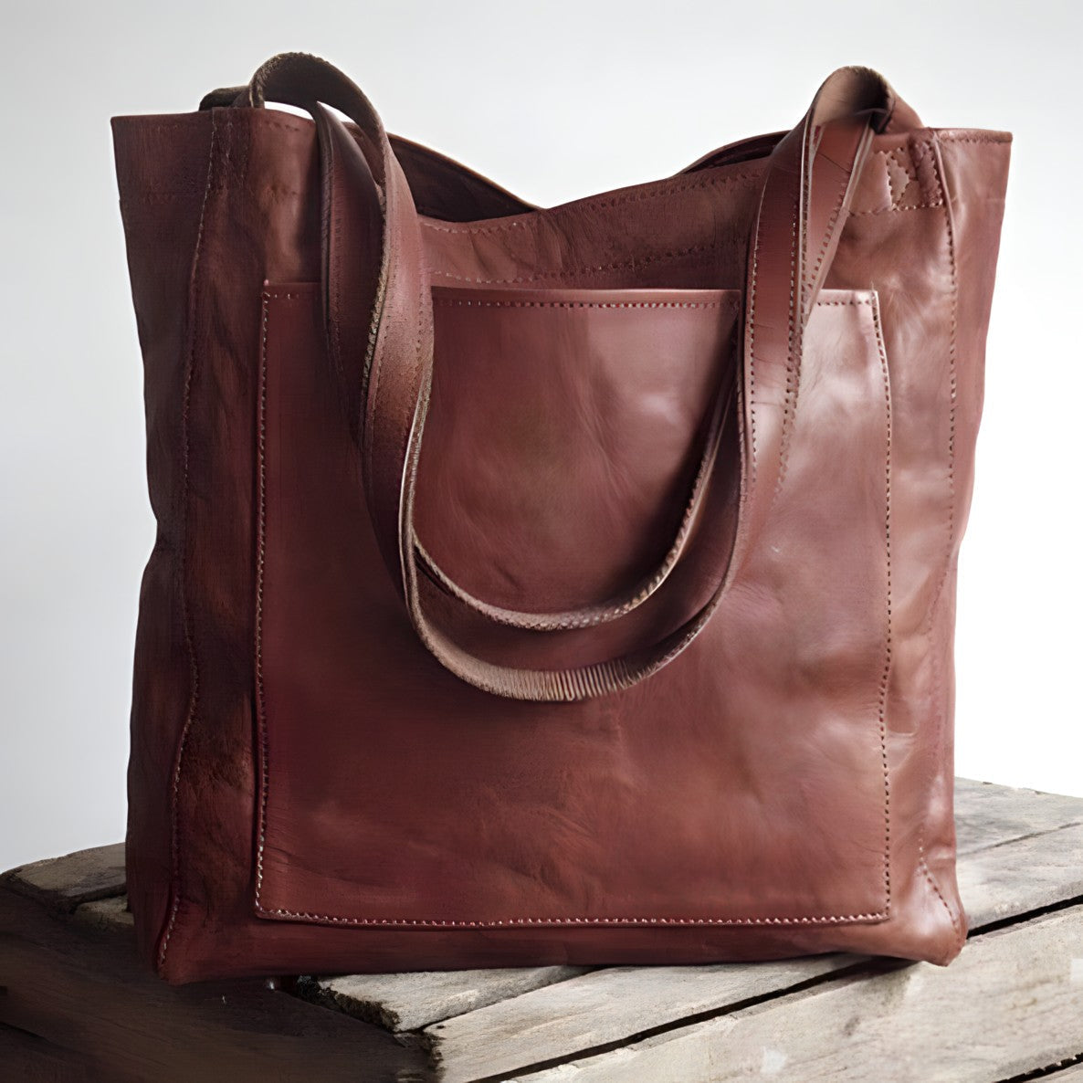 Juana | Minimalist Leather Tote Bag