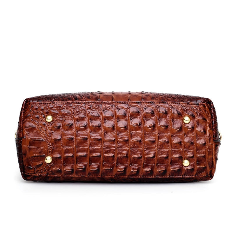 Amalia | Bicolor Crocodile Texture Bag